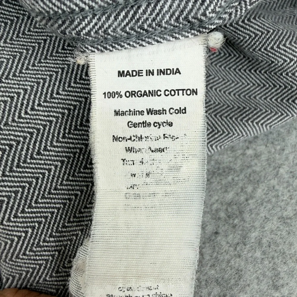 prAna Shirt Mens XX Large Gray Long‎ Sleeve Organic Cotton Button Up M23170384